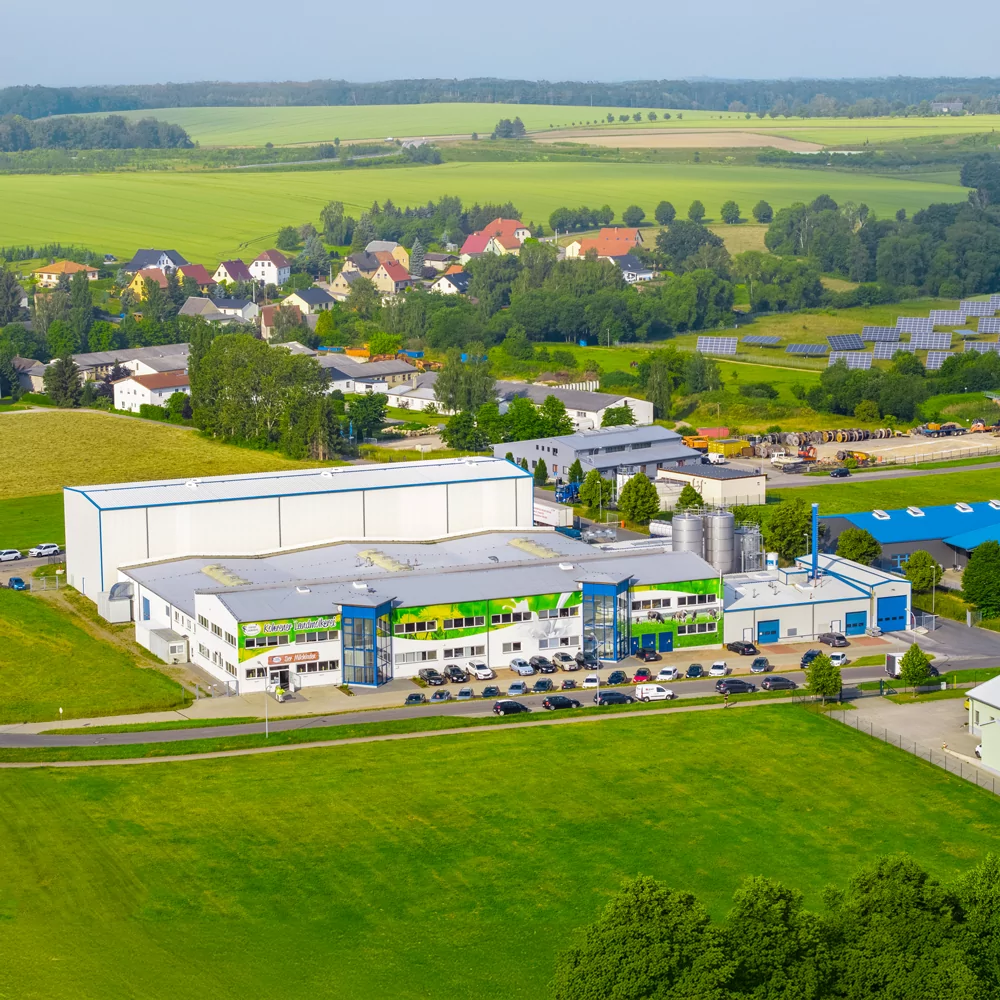 Vogelblick auf das Firmengelände